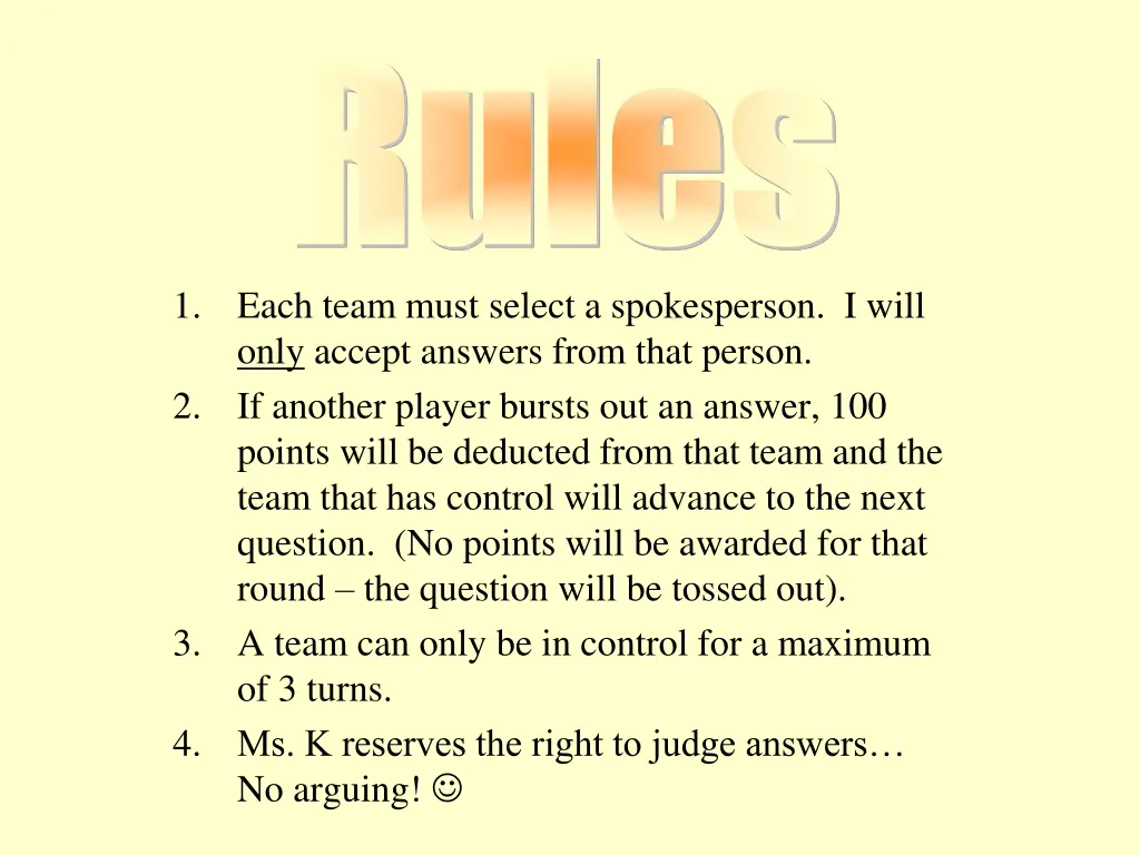 rules