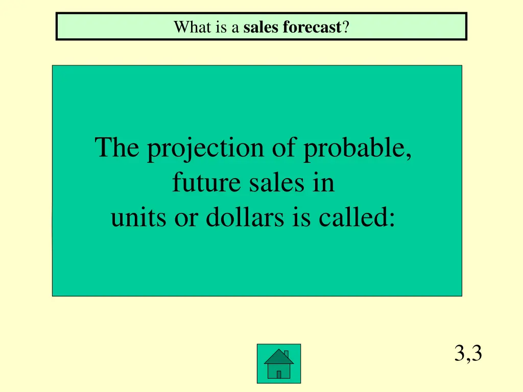 what is a sales forecast