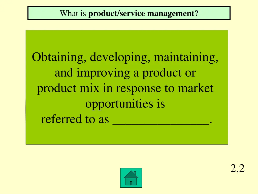 what is product service management
