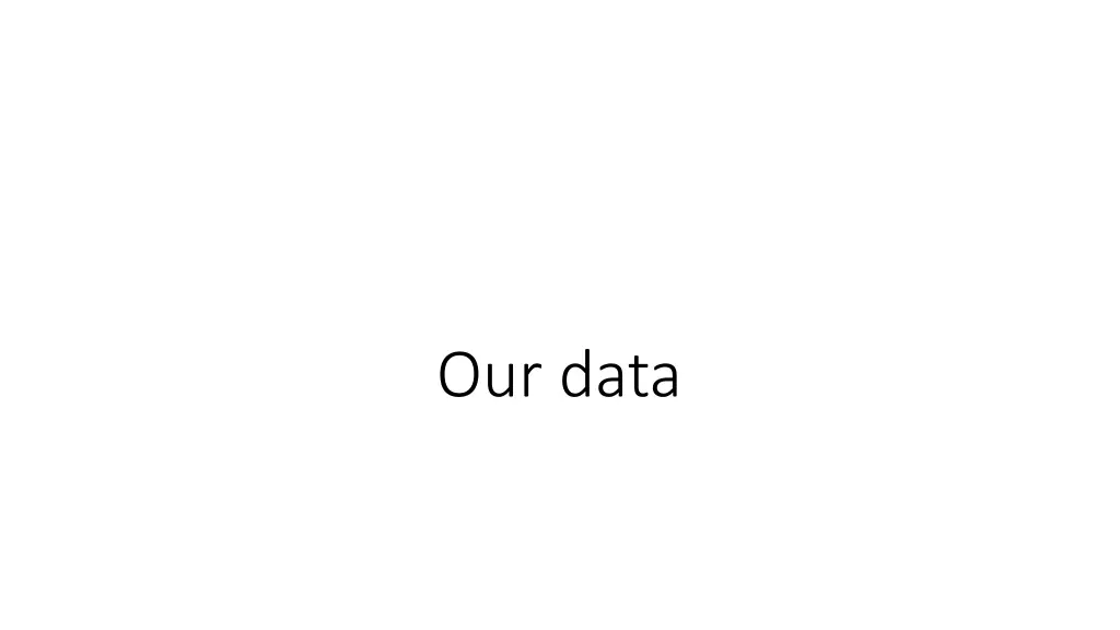 our data