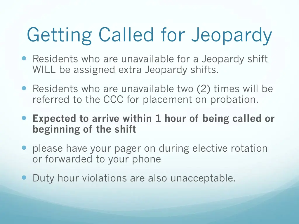 getting called for jeopardy 1
