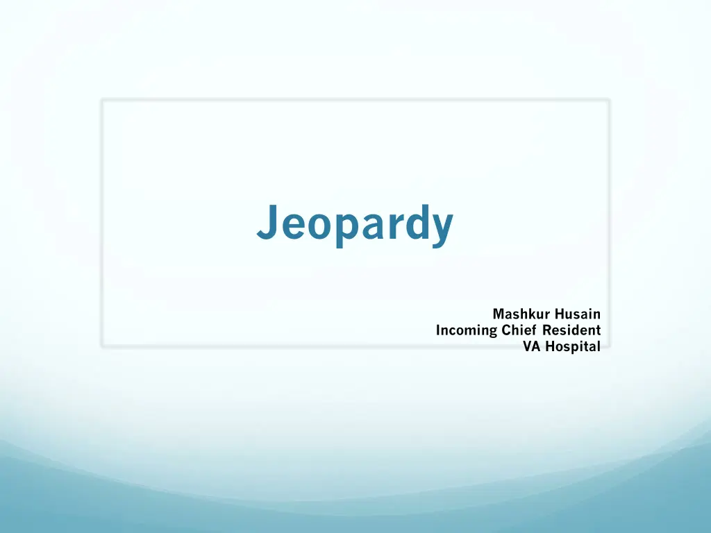 jeopardy