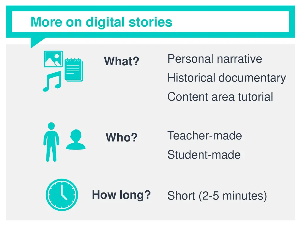 more on digital stories