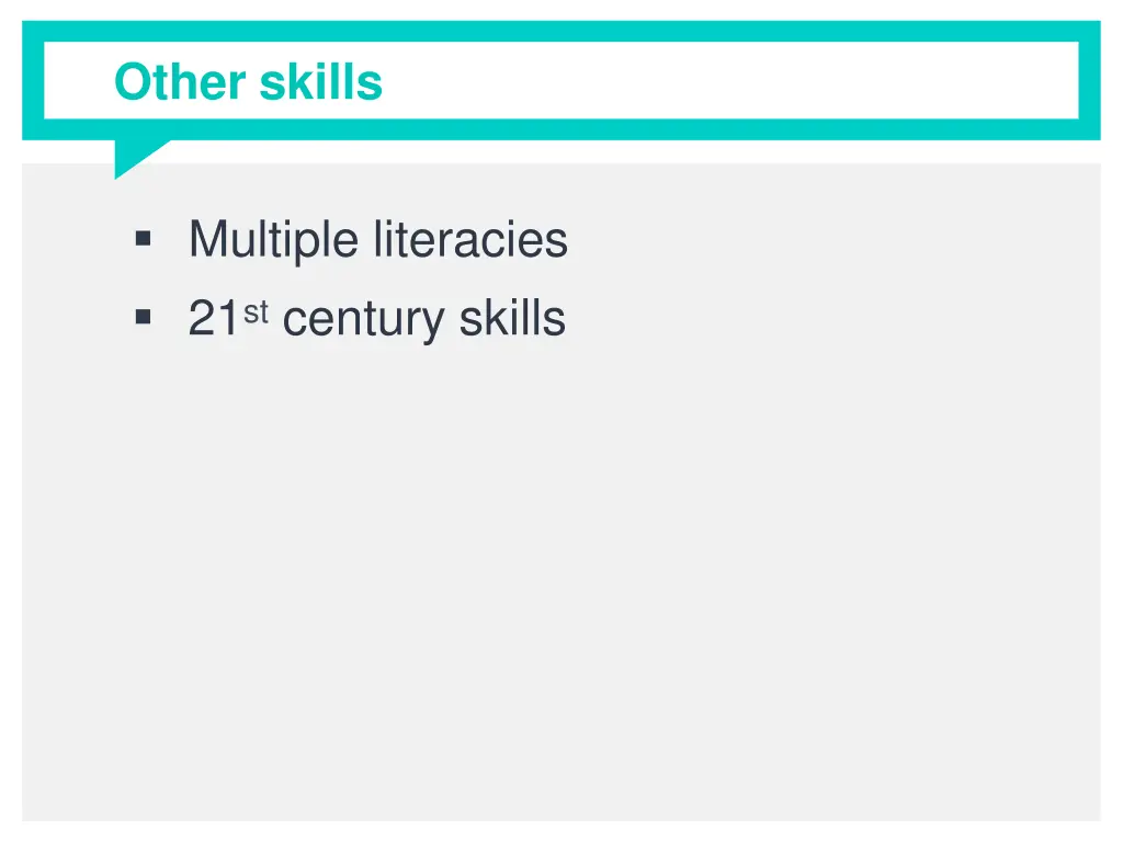 other skills