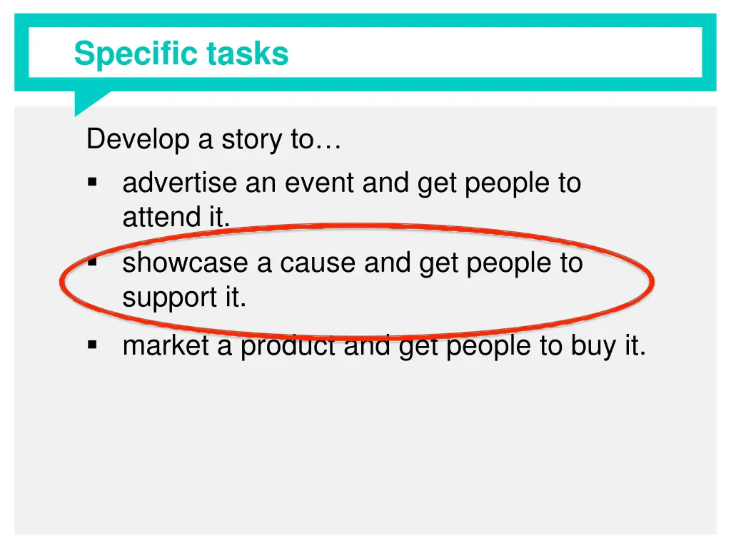 specific tasks