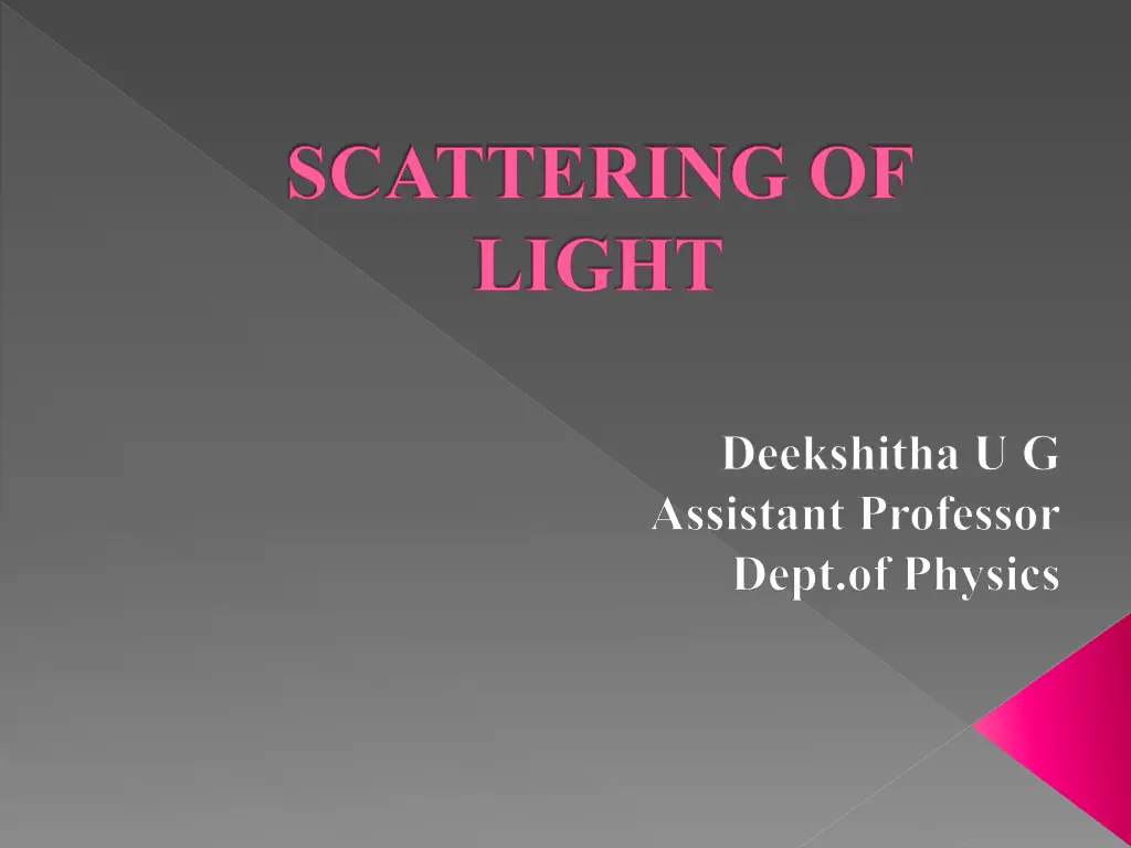 scattering of light