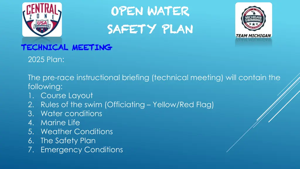 open water open water safety plan safety plan 11