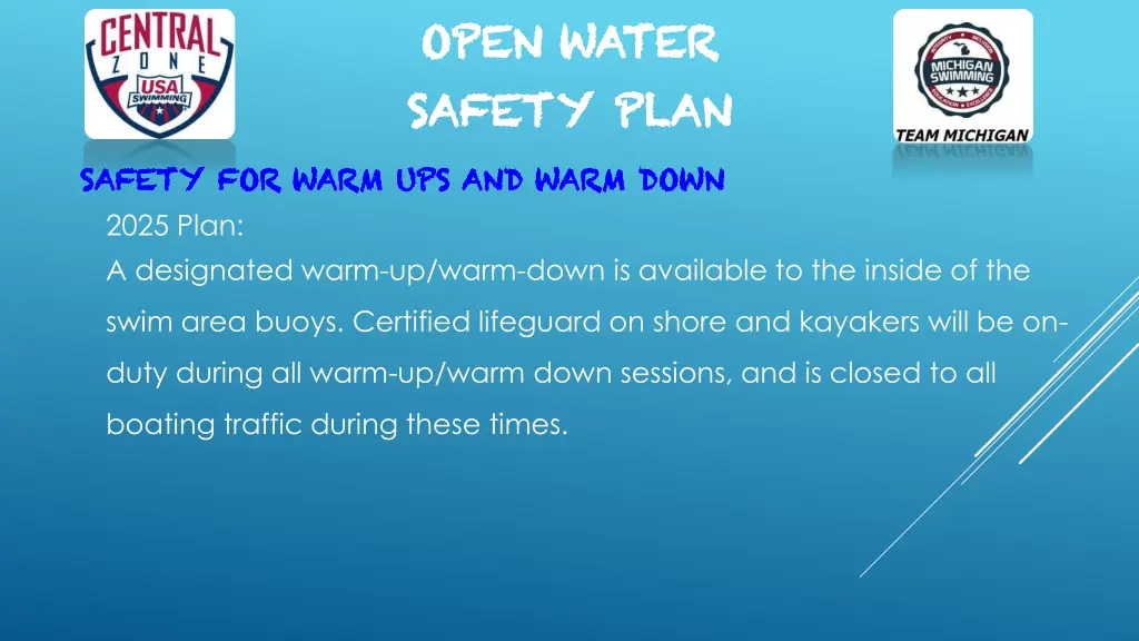 open water open water safety plan safety plan 13