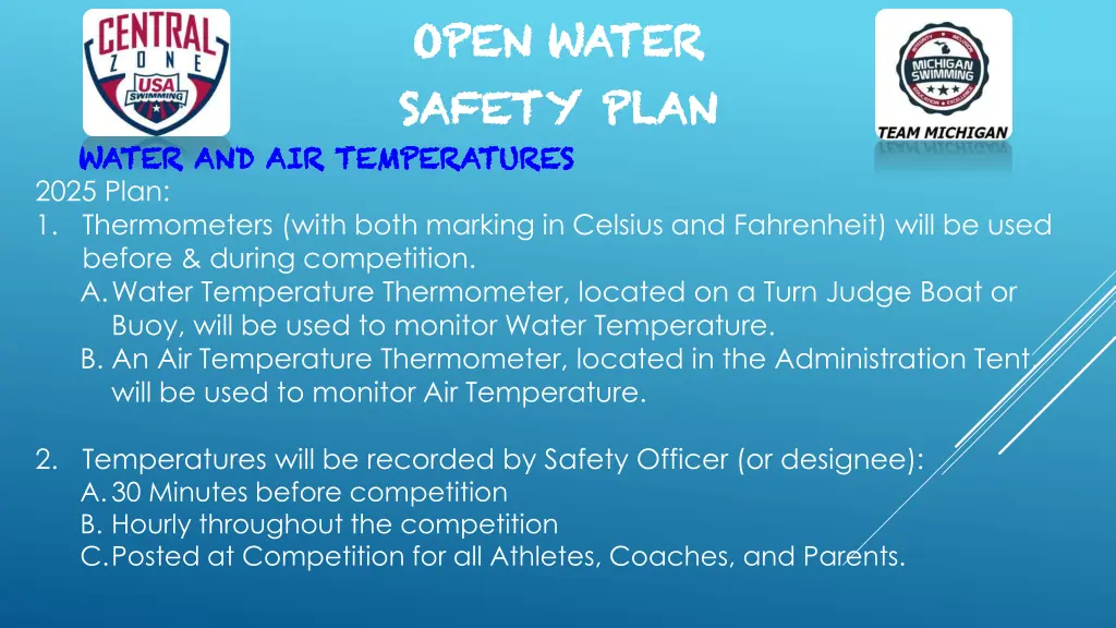 open water open water safety plan safety plan 14