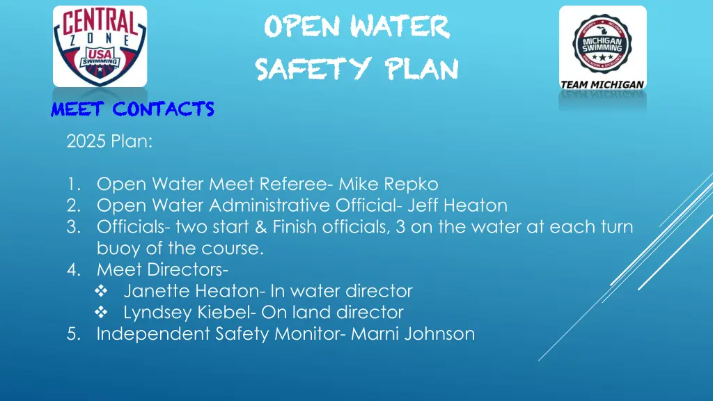 open water open water safety plan safety plan 16