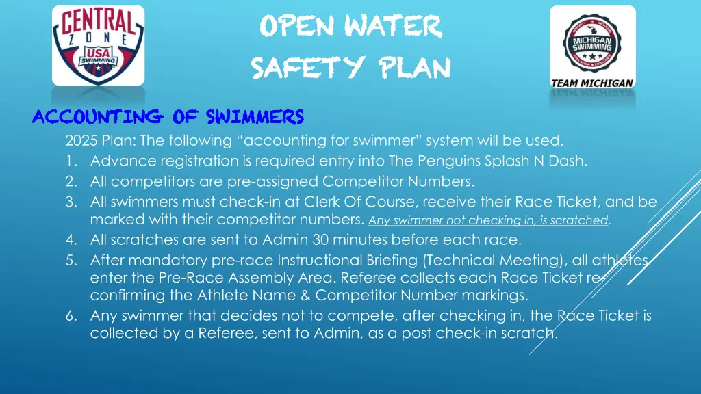 open water open water safety plan safety plan 9