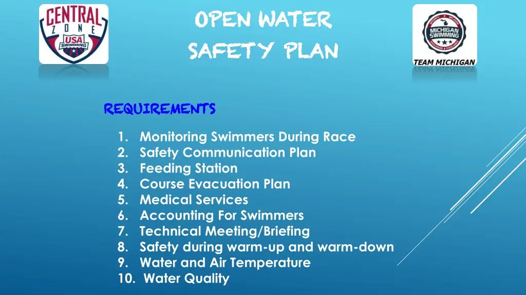 open water open water safety plan safety plan