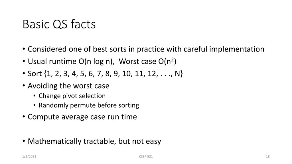 basic qs facts