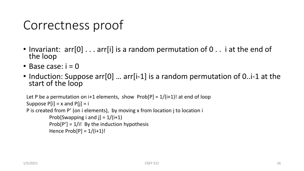 correctness proof