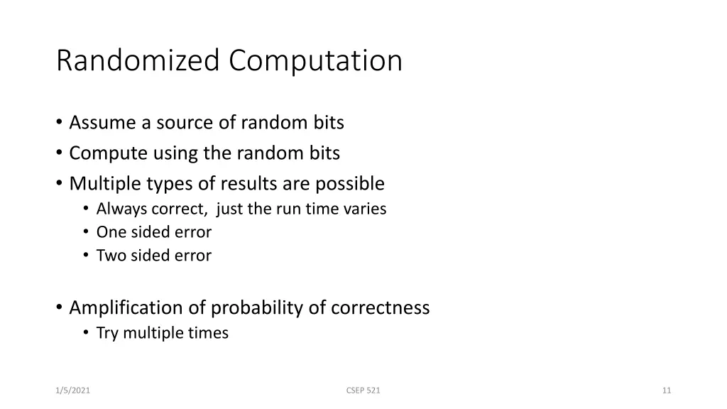 randomized computation