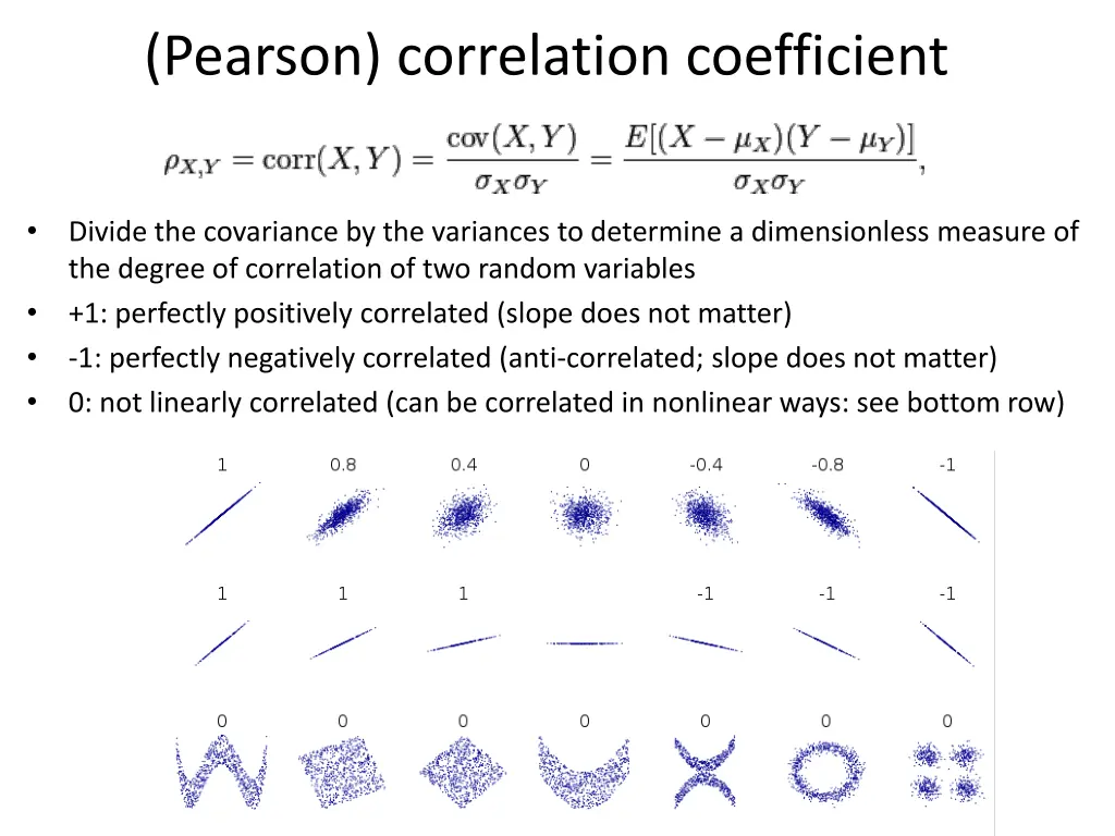 pearson correlation coefficient