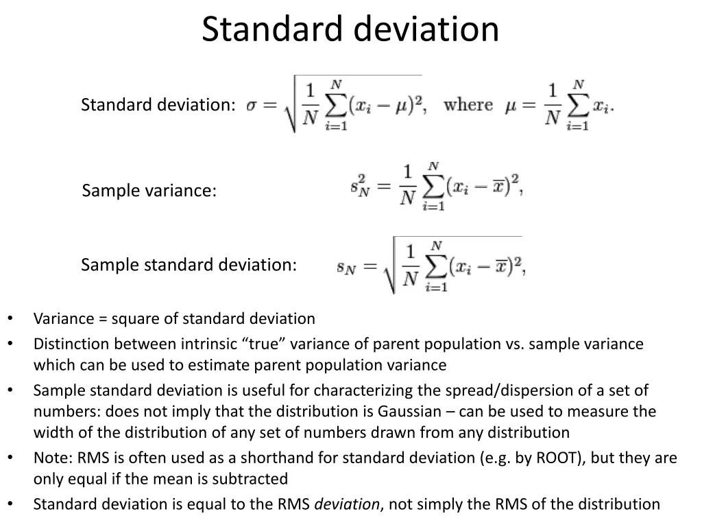 standard deviation