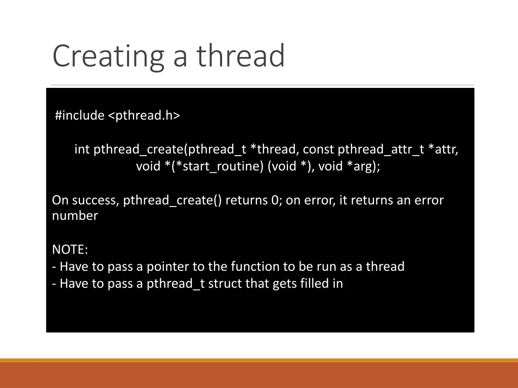 creating a thread