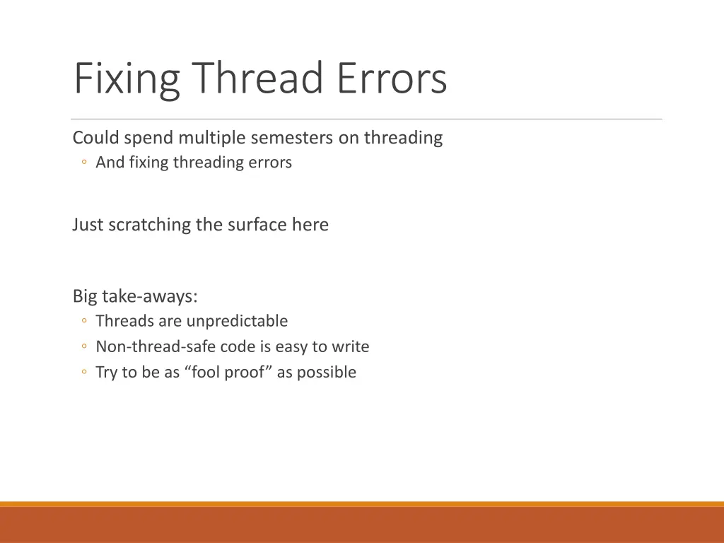 fixing thread errors