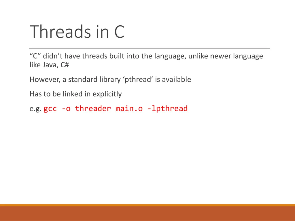 threads in c