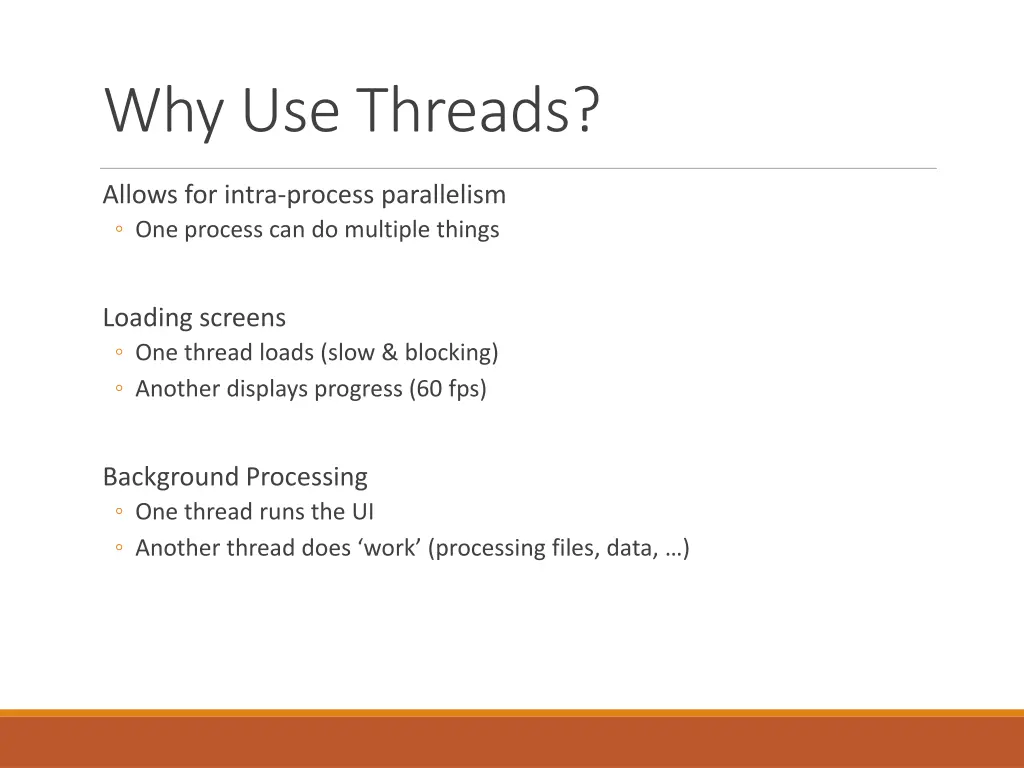 why use threads