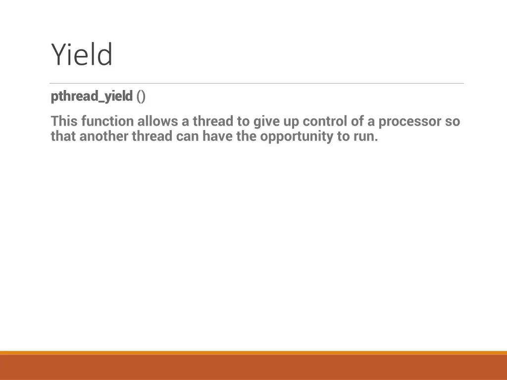 yield