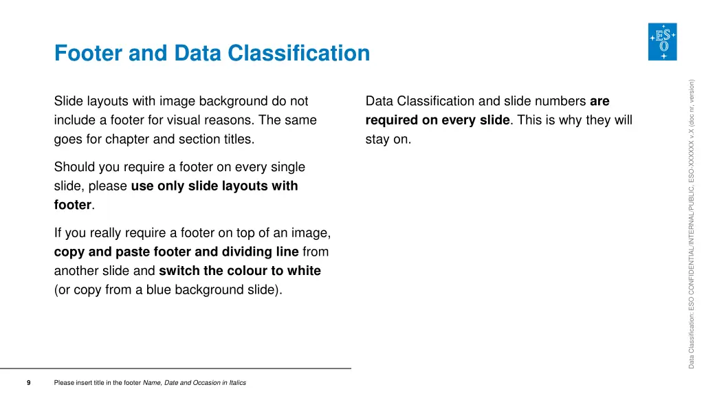 footer and data classification 1
