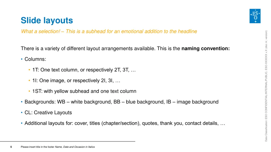 slide layouts