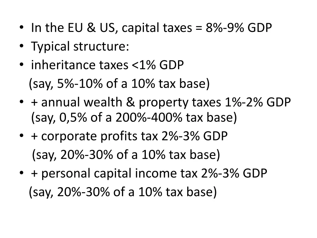 in the eu us capital taxes 8 9 gdp typical
