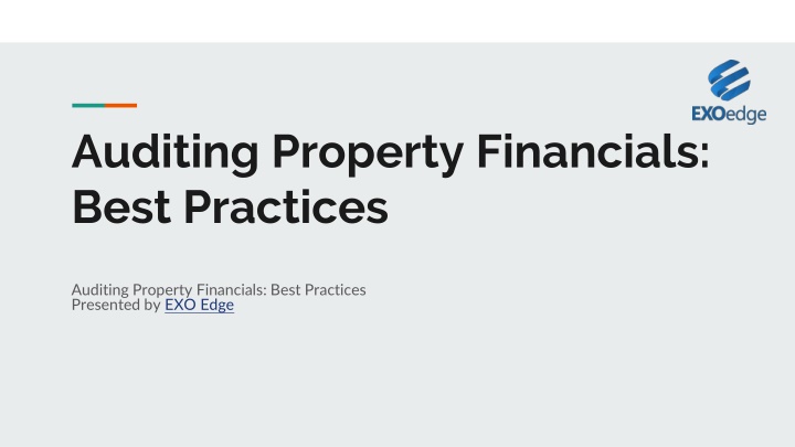 auditing property financials best practices