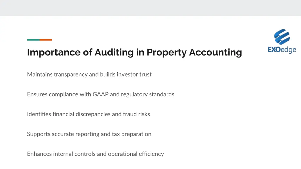 importance of auditing in property accounting