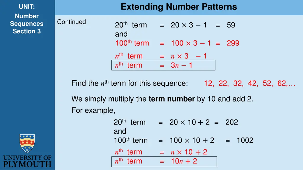 extending number patterns 3