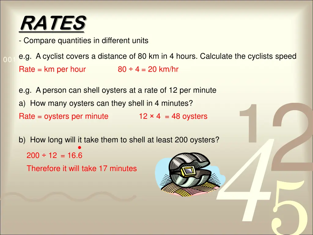 rates compare quantities in different units