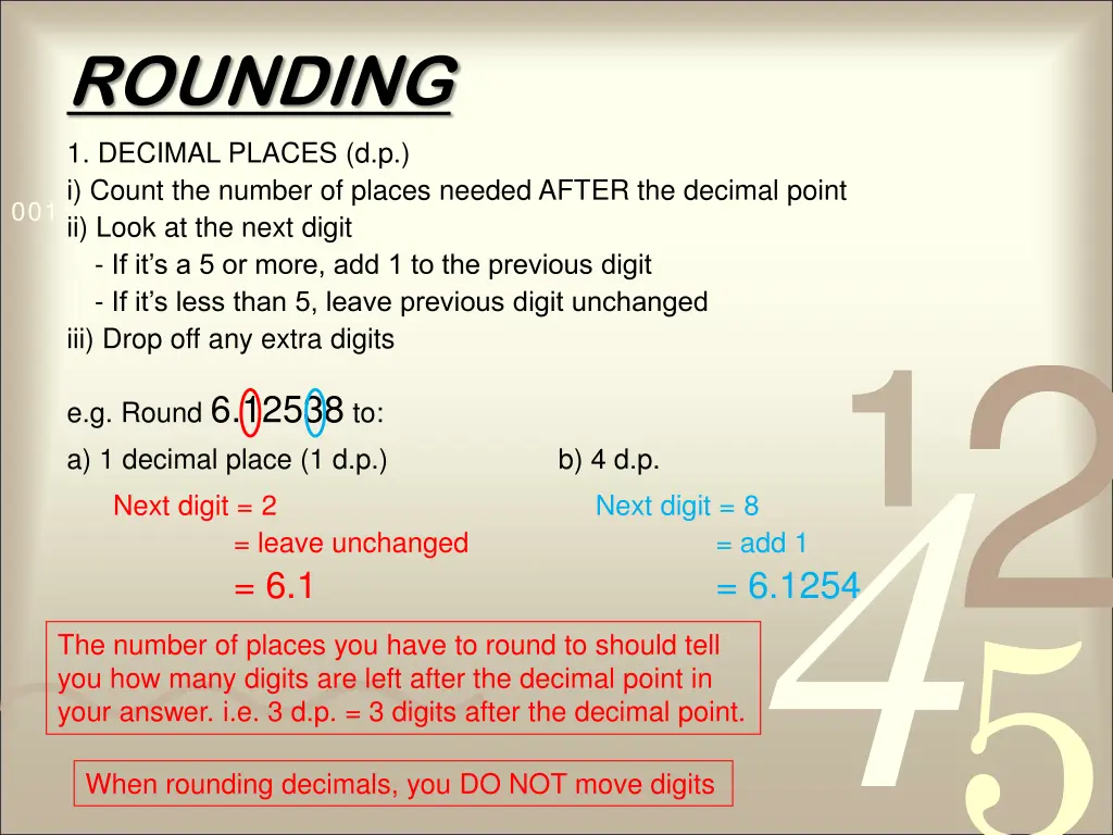 rounding