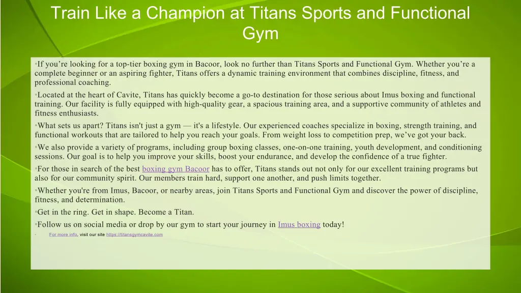train like a champion at titans sports