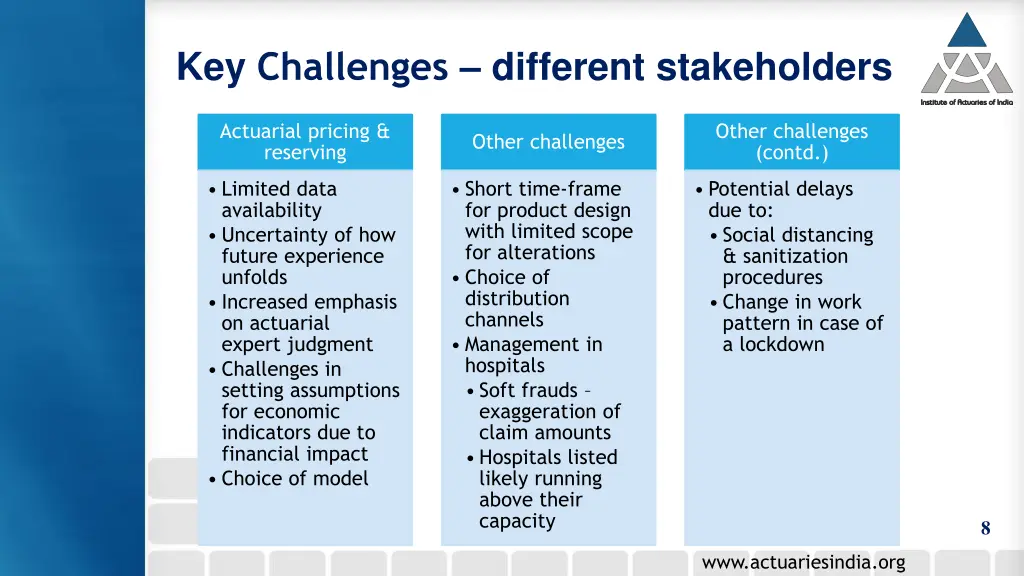 key challenges different stakeholders 2