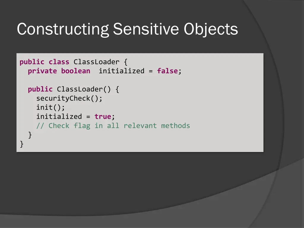 constructing sensitive objects 2