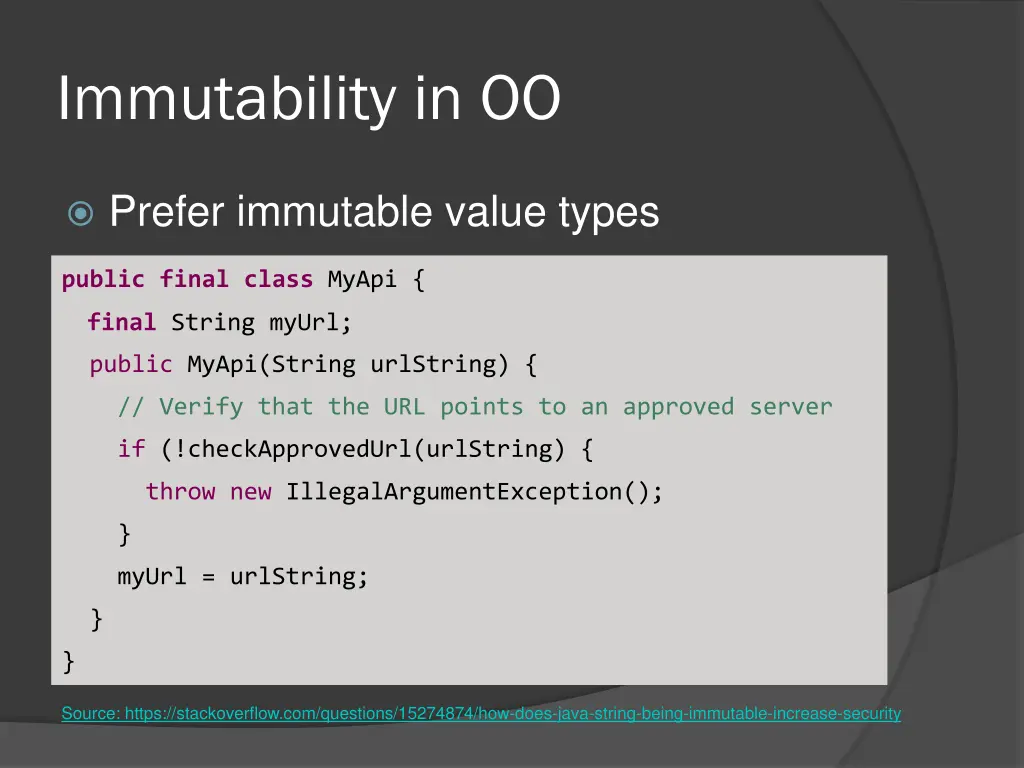 immutability in oo