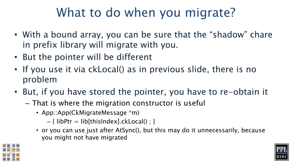 what to do when you migrate