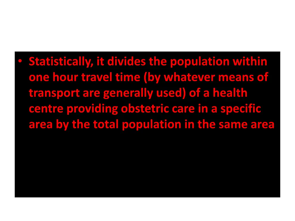 statistically it divides the population within