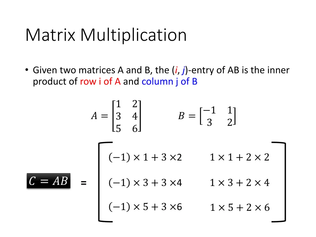 matrix multiplication 1