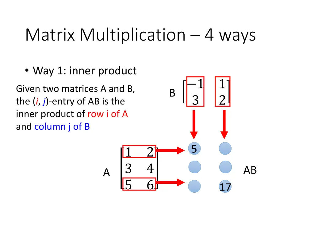 matrix multiplication 4 ways 1