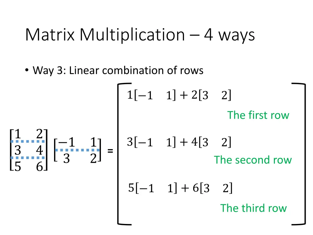 matrix multiplication 4 ways 5