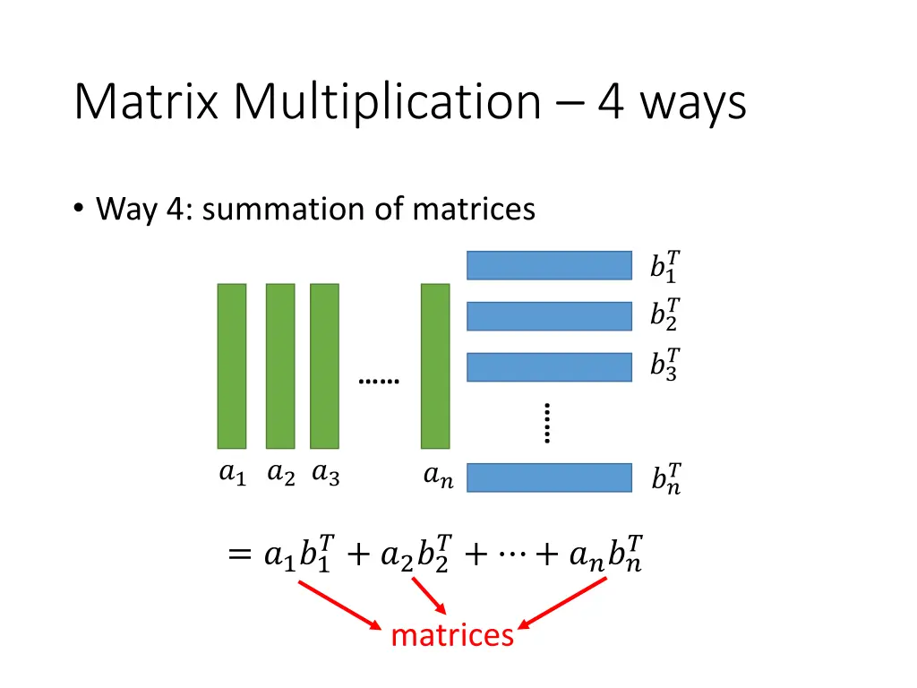 matrix multiplication 4 ways 6