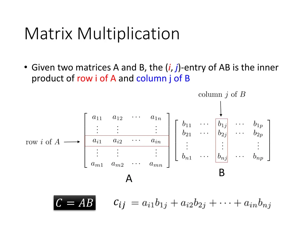 matrix multiplication