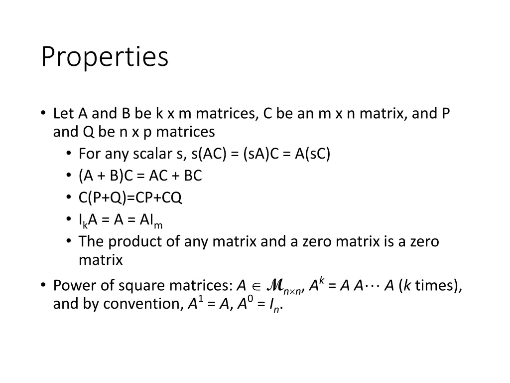 properties