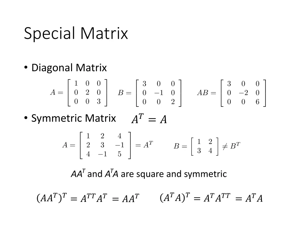 special matrix