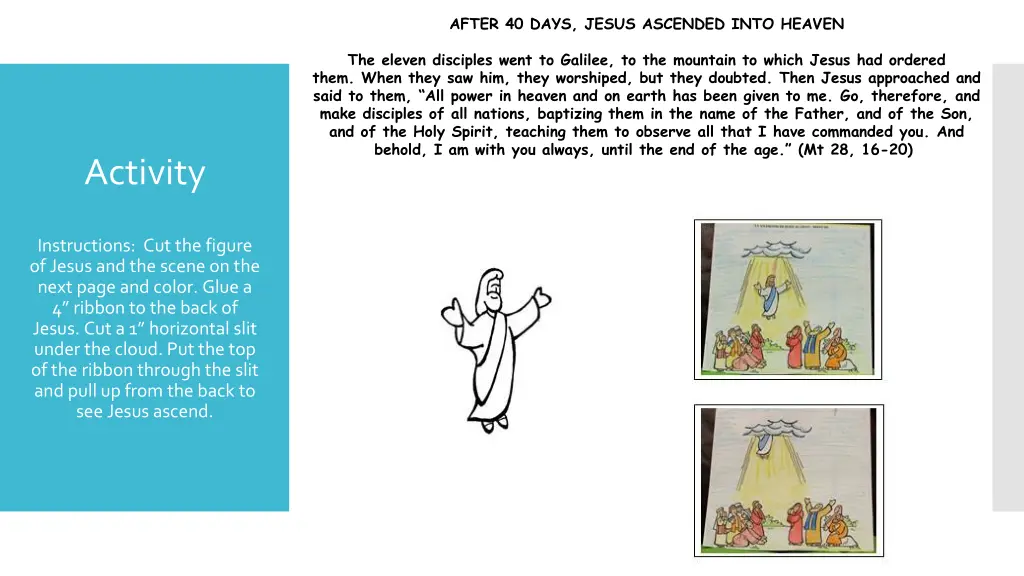 after 40 days jesus ascended into heaven
