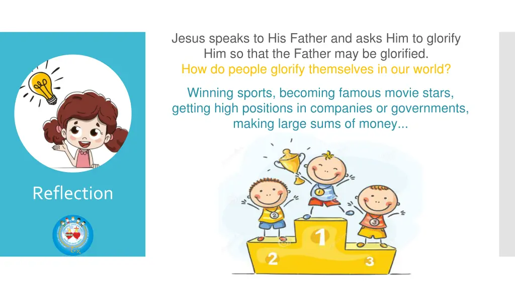 jesus speaks to his father and asks