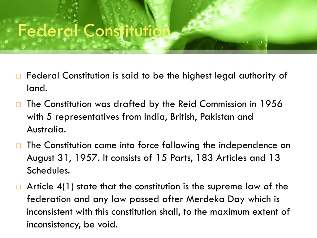 federal constitution